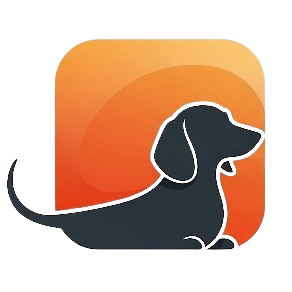 ひょっこり顔を出すミニチュアダックスのイラスト