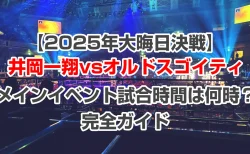 井岡一翔VSオルドスゴイティの試合時間は何時から？Lemino配信開始・メインイベント予想時刻ガイド【大晦日2025】