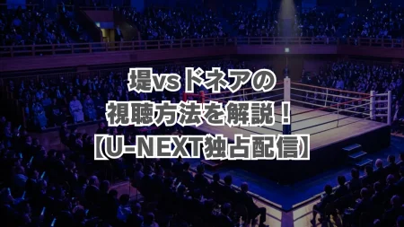 堤vsドネアの放送の視聴方法を解説！【U-NEXT独占配信】