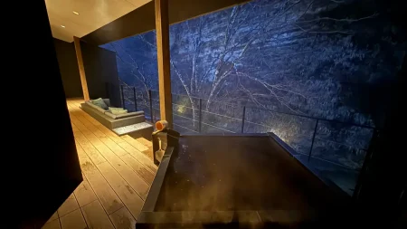 【客室レビュー】SHINRA YORO VALLEYのリバースケープルームに泊まった感想　アメニティから客室露天風呂からの眺望も