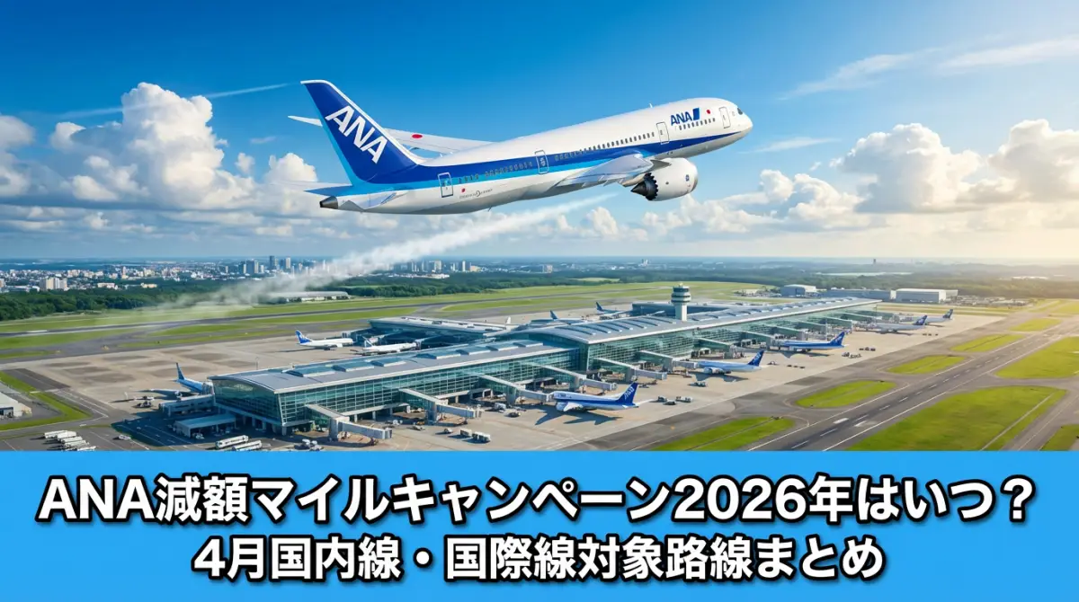 ANA減額マイルキャンペーン2026年はいつ？4月国内線・国際線対象路線まとめ