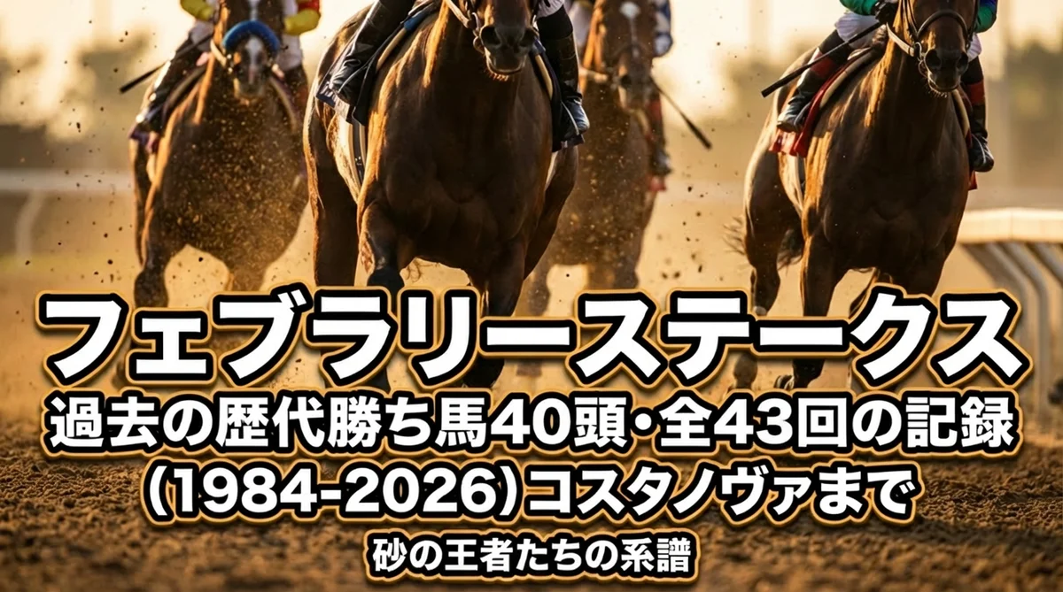 フェブラリーステークス 過去の歴代勝ち馬40頭・全43回の記録（1984-2026）コスタノヴァ連覇まで砂の王者たちの系譜