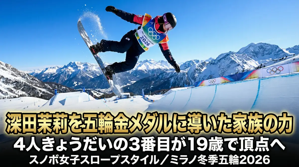 深田茉莉を五輪金メダルに導いた家族の力　4人きょうだいの3番目が19歳で頂点へ【スノボ女子スロープスタイル／ミラノ冬季五輪2026】