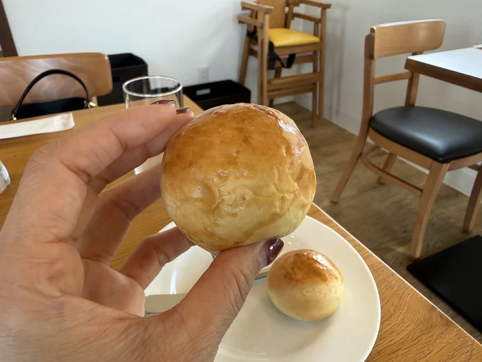 手で持ったパン