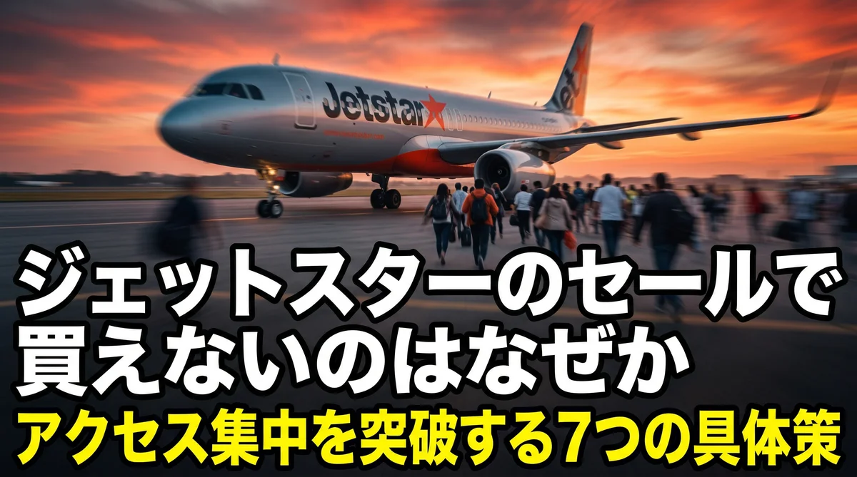 ジェットスターのセールで買えないのはなぜか　アクセス集中を突破する7つの具体策