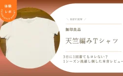 3日に1回着てもヨレない？無印良品「天竺編みTシャツ」を1シーズン着て、洗濯し倒した本音レビュー