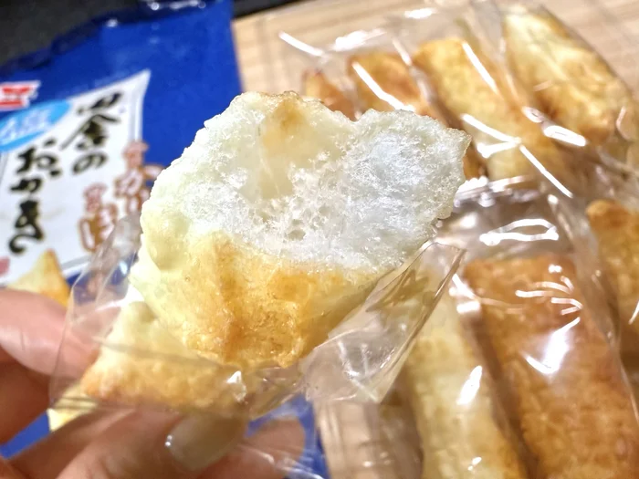 画像 おかきの断面アップ