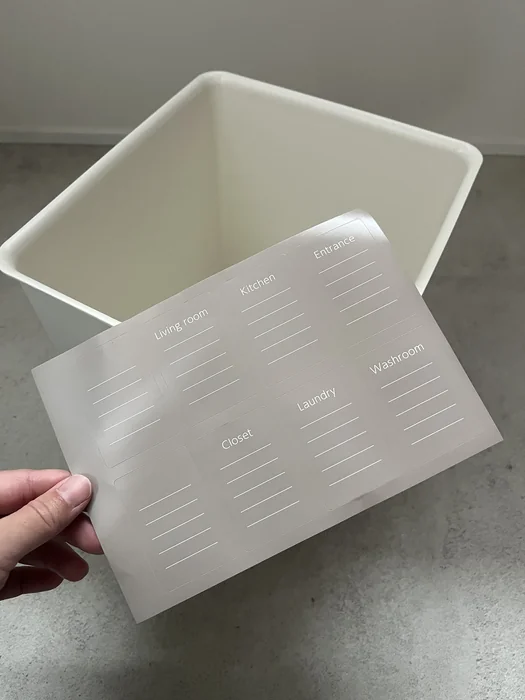 付属のラベルシール