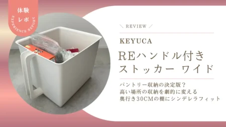 パントリー収納の決定版？KEYUCA「Reハンドル付きストッカー ワイド」を奥行き30cm棚で使ったリアルな感想レビュー