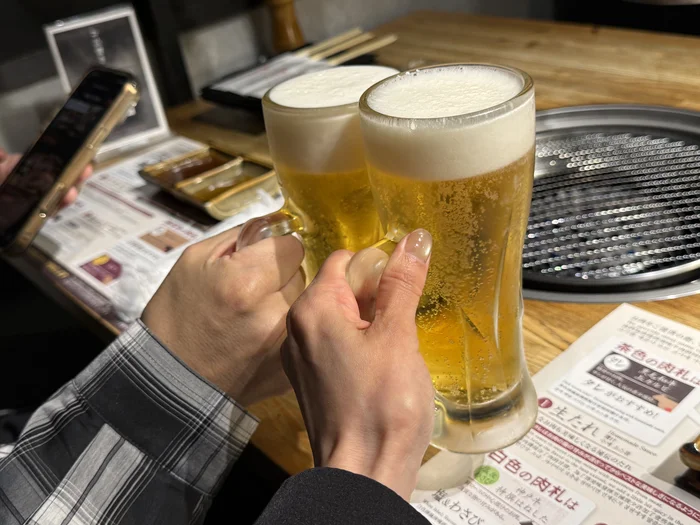 生ビールで乾杯