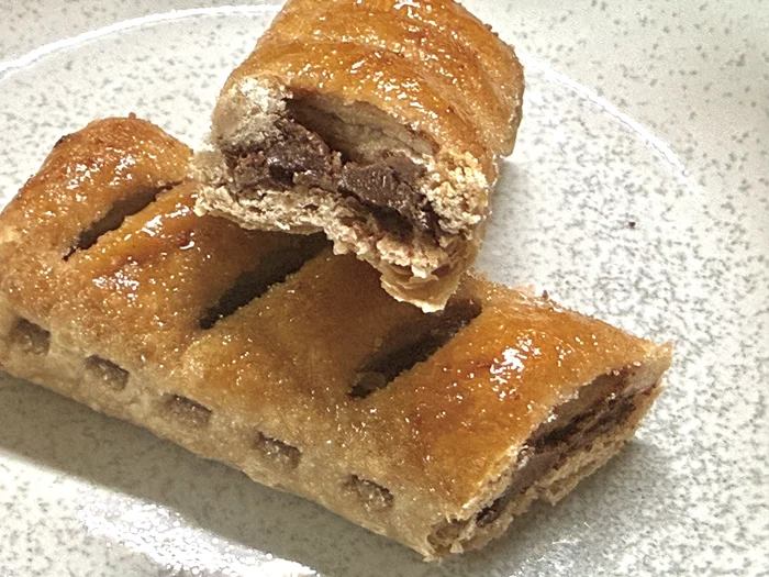 画像 塩チョコスティックパイの断面アップ