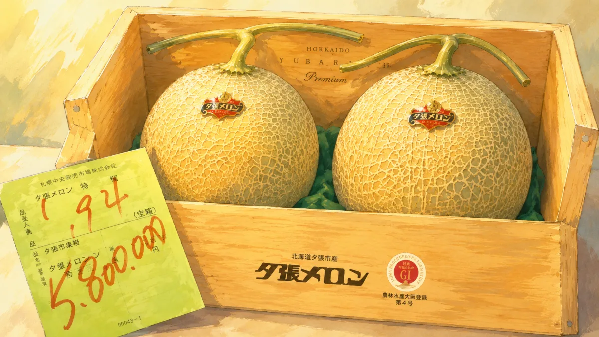 夕張メロン初競りが2玉580万円、史上最高値更新、前年100万円から5.8倍に