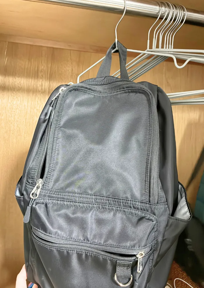 リュックサックをかけた様子