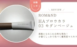 【本音レビュー】黒髪でもなじむ！ロムアンドの「HAブロウカラ 03 モダンベージュ」で地眉が自然なベージュブラウンになった話