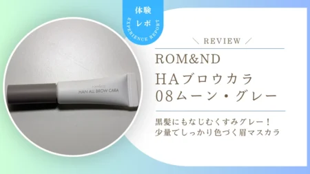ロムアンド眉マスカラ08ムーングレーを正直レビュー！黒髪に合う？色持ちや仕上がりを検証してみた