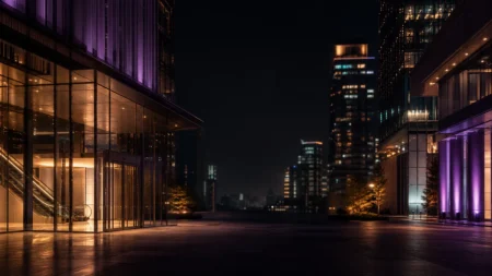 大阪の商業施設をイメージした夜景