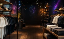 宇宙をイメージしたアパレルショップのイメージ