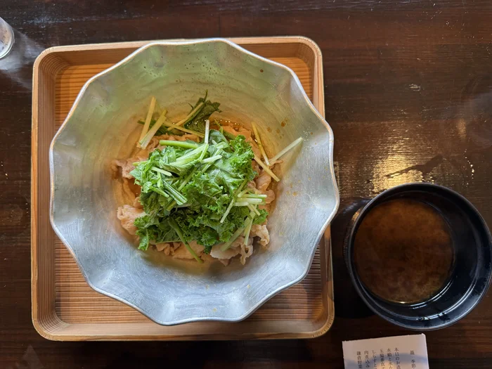 茶房空花のみやじ豚のすき焼き仕立て