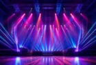 コンサートホールのステージとスポットライト