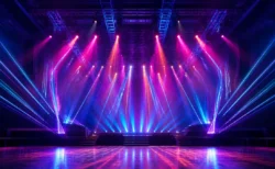 コンサートホールのステージとスポットライト