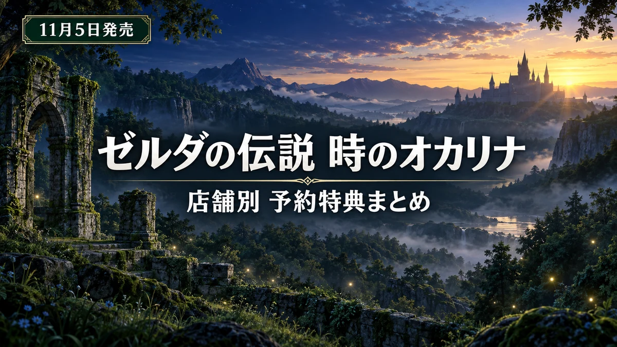 ゼルダの伝説 時のオカリナ、店舗別の予約特典まとめ Amazonはアクリルコースター、楽天ブックスはジオラマスタンド、11月5日発売
