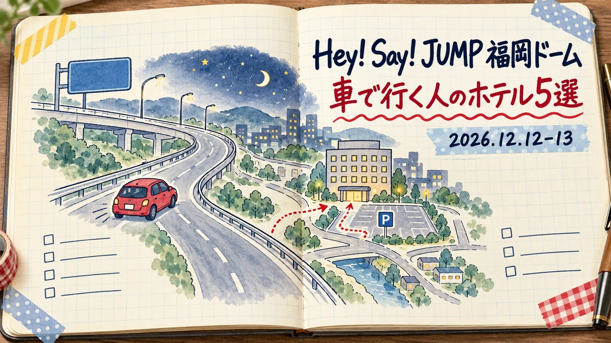 【2026年12月】Hey! Say! JUMP 福岡ドームへ車で行くなら？方面別ホテル5選｜高速を降りてすぐ車を置き、電車で唐人町へ