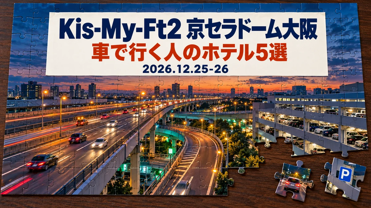 【2026年12月】Kis-My-Ft2 京セラドーム大阪へ車で遠征｜京都・奈良・吹田・神戸・岸和田に車を置いて電車で向かうホテル5選