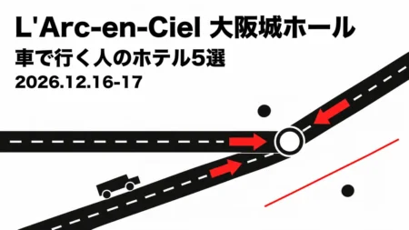 L'Arc-en-Ciel 大阪城ホール 車で行く人のホテル5選 2026年12月16・17日