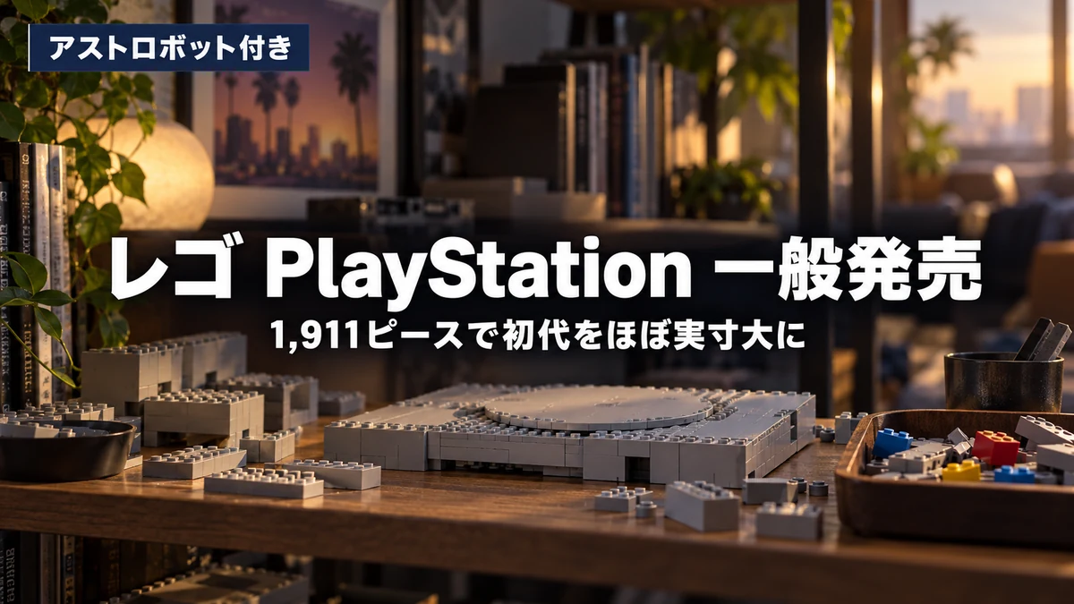 レゴ PlayStation、10月4日に一般発売 1,911ピースで初代をほぼ実寸大に再現、価格とアストロボット特典・販売場所を整理