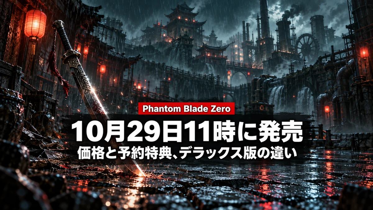 Phantom Blade Zeroは10月29日発売 PS5版は11時から、価格と予約特典、デラックス版の違い