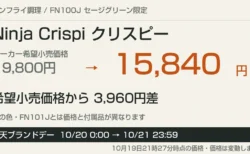 Ninja Crispi FN100Jセージグリーンの希望小売価格と販売価格、楽天ブランドデー期間の案内