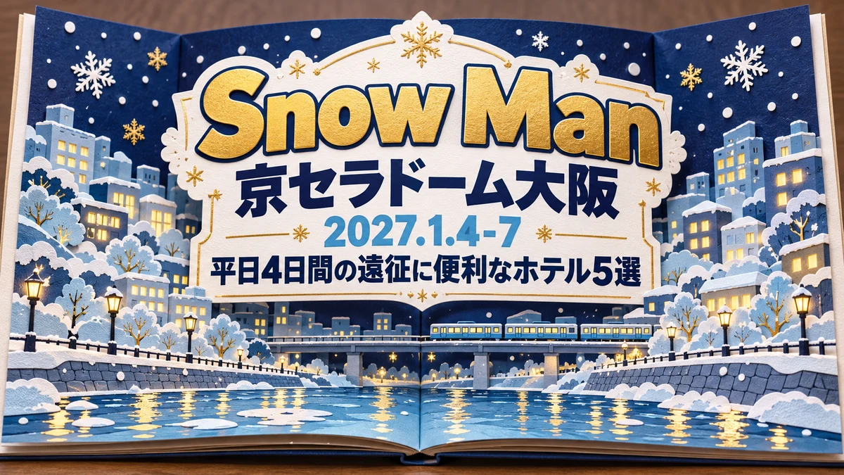 【2027年1月】Snow Man 京セラドーム大阪の4日間に連泊するなら|洗濯・清掃の条件と最終日の帰り道で選ぶホテル5選